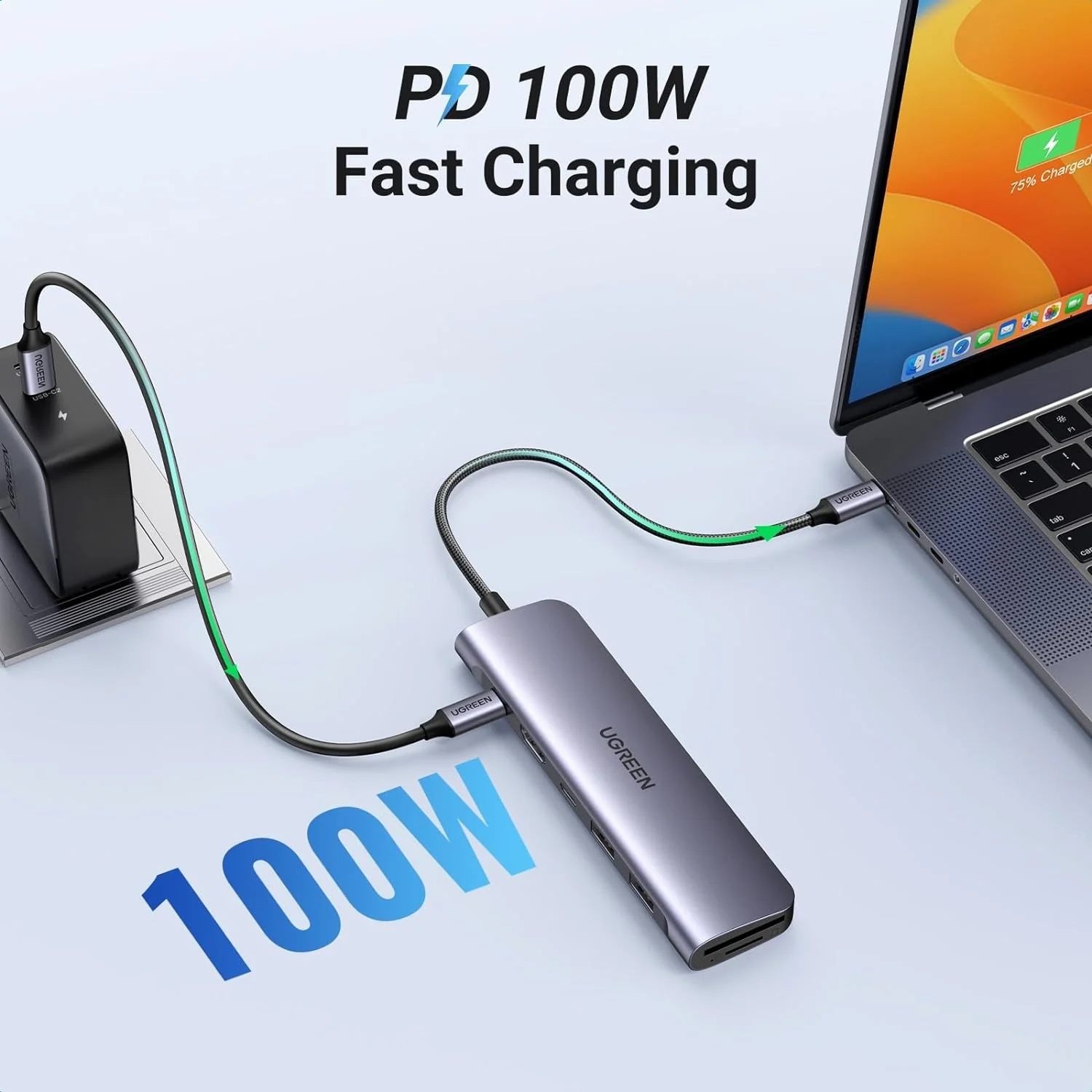 UGREEN 7-in-1 USB-C to HDMI/USB-A/USB-C/SD/Micro-SD USB 3.2 Gen 1hub - Image 3