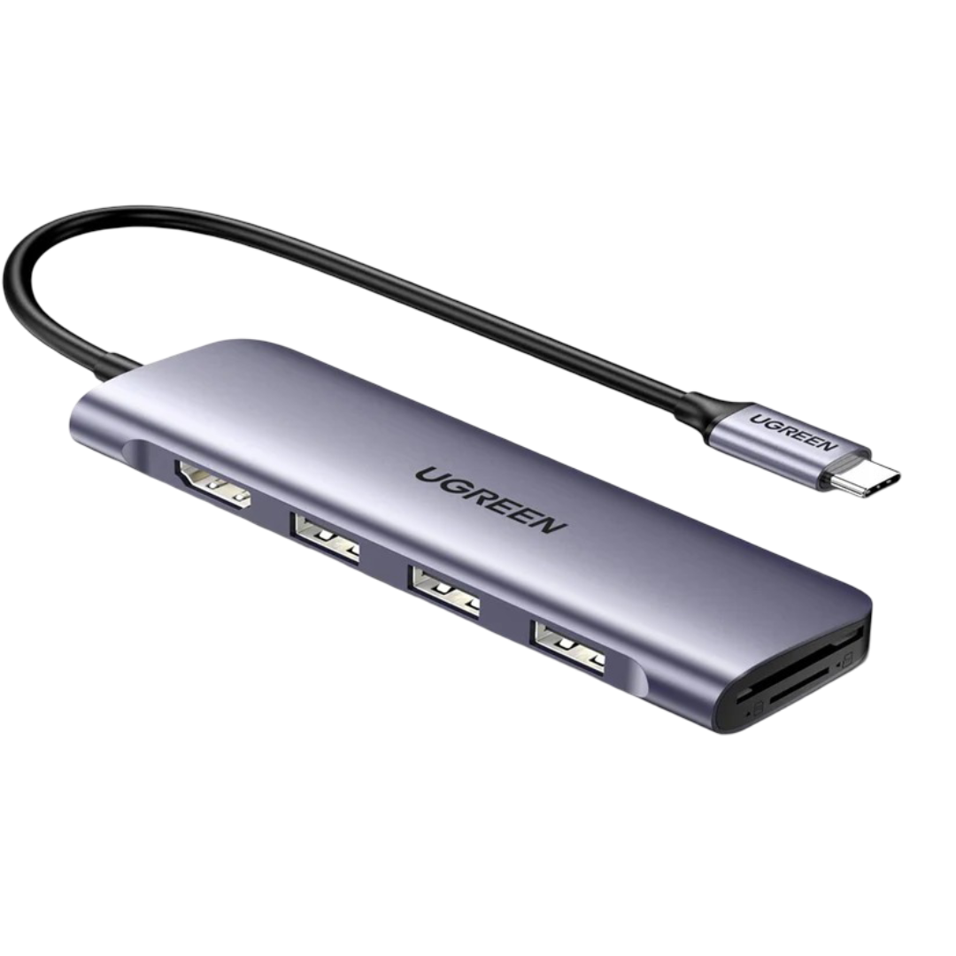 UGREEN 6-in-1 USB-C to USB-A/HDMI/SD/Micro-SD USB 3.2 Gen 1 hub
