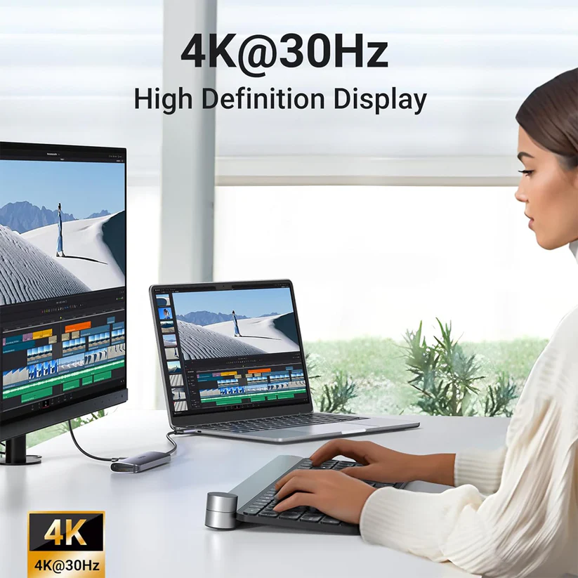 UGREEN 6-in-1 USB-C to USB-A/HDMI/SD/Micro-SD USB 3.2 Gen 1 hub - Image 5