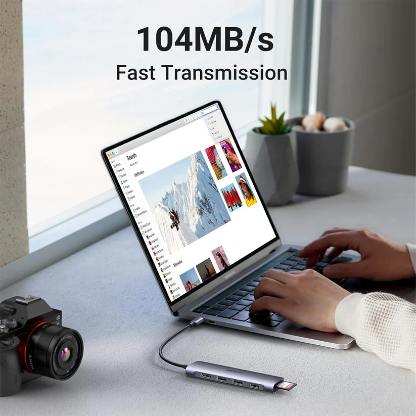 UGREEN 6-in-1 USB-C to USB-A/HDMI/SD/Micro-SD USB 3.2 Gen 1 hub - Image 6