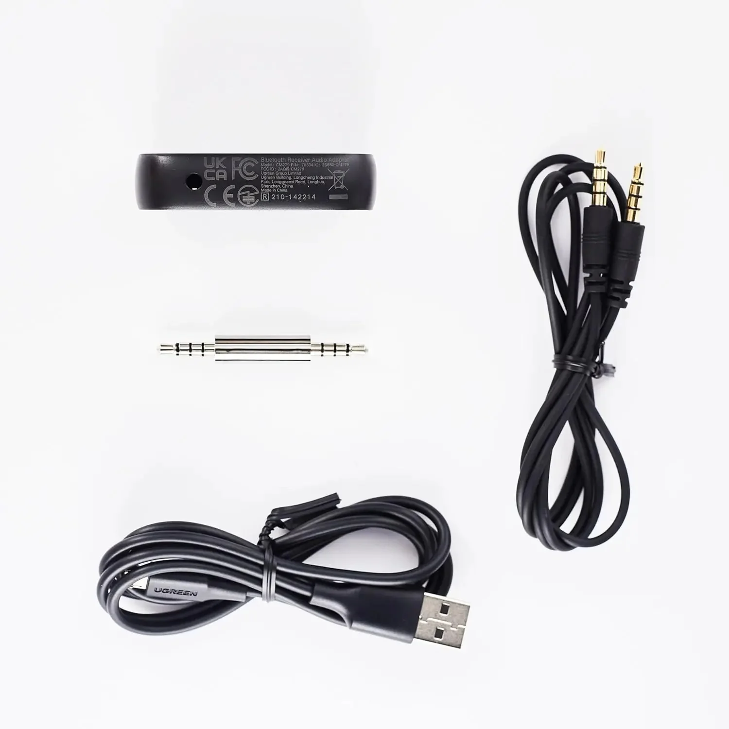 UGREEN Bluetooth Receiver Audio Adapter - battery powered with internal mic for hands free phone call - Image 3