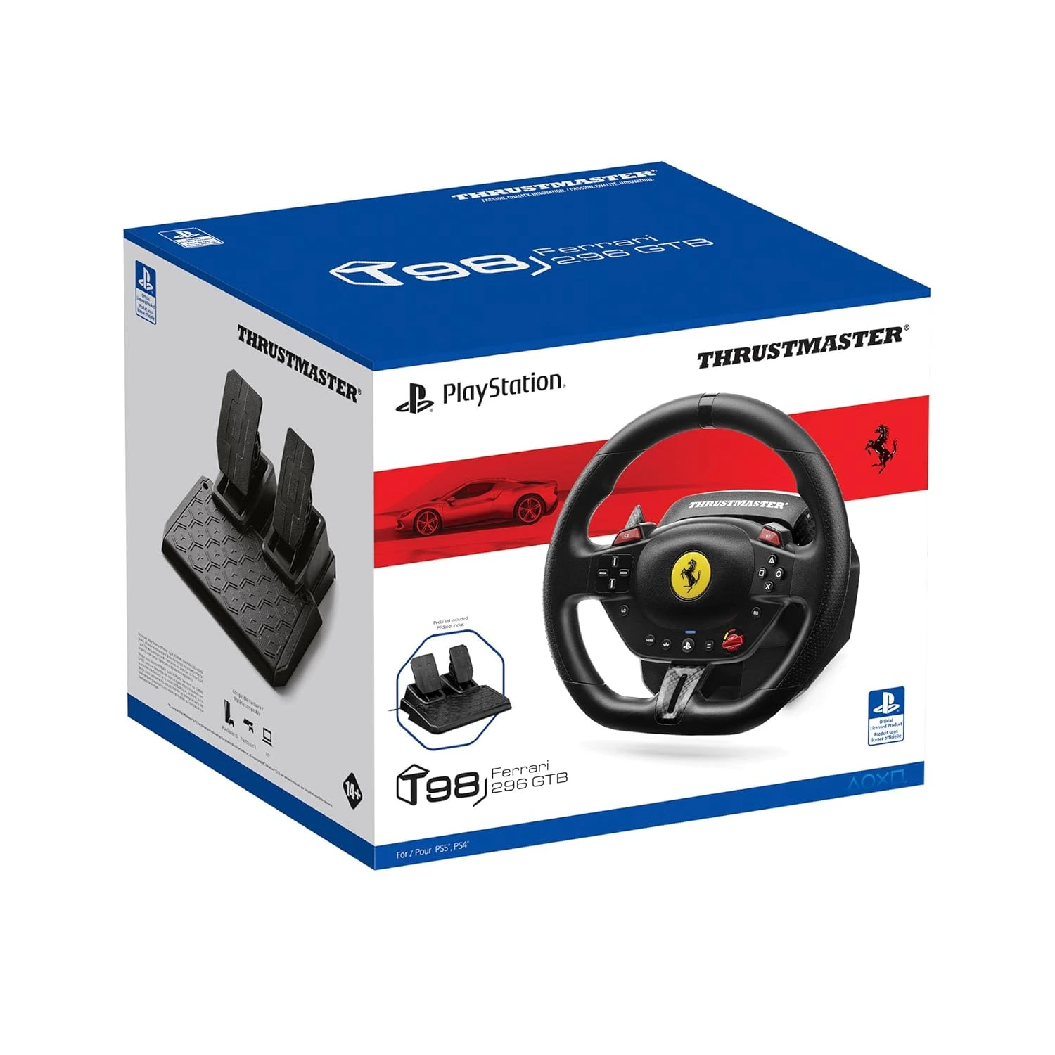Thrustmaster T98 Ferrari 296 GTB Racing Wheel & Pedal Set - Image 5
